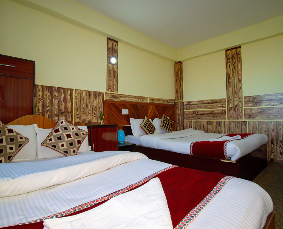 Jugal Himal Room accommodates 4 people with it's 2 King Size Bed suitable for friends.